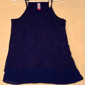 Blue lace tank